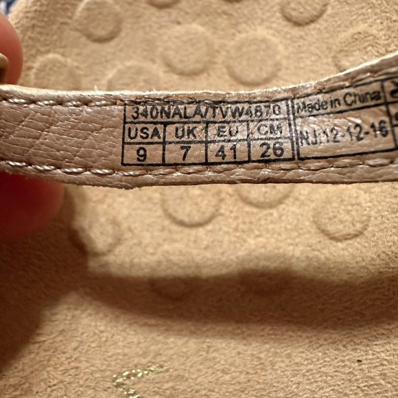 NEW Vionic Nala Cushioned Rest T-Strap Sandals Gold Cork Studded Buckle Comfort - Picture 6 of 6